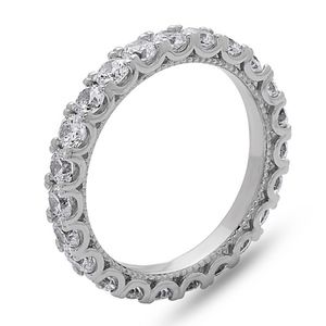 925 Eternity Wedding Band Ring  AAA Quality 3mm CZ